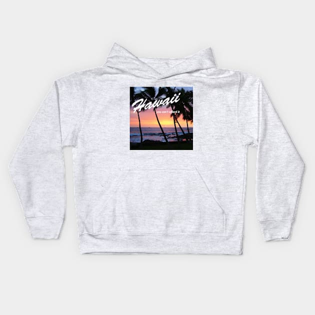 Hawaii - You Can't Afford It: Funny Parody of Vacation Souvenir Kids Hoodie by Naves